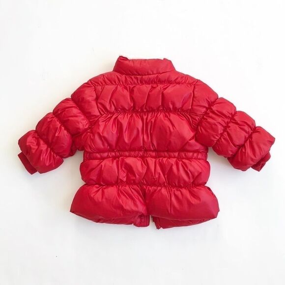 Old Navy red puffer coat  EUC 3-6 months - Picture 5 of 5